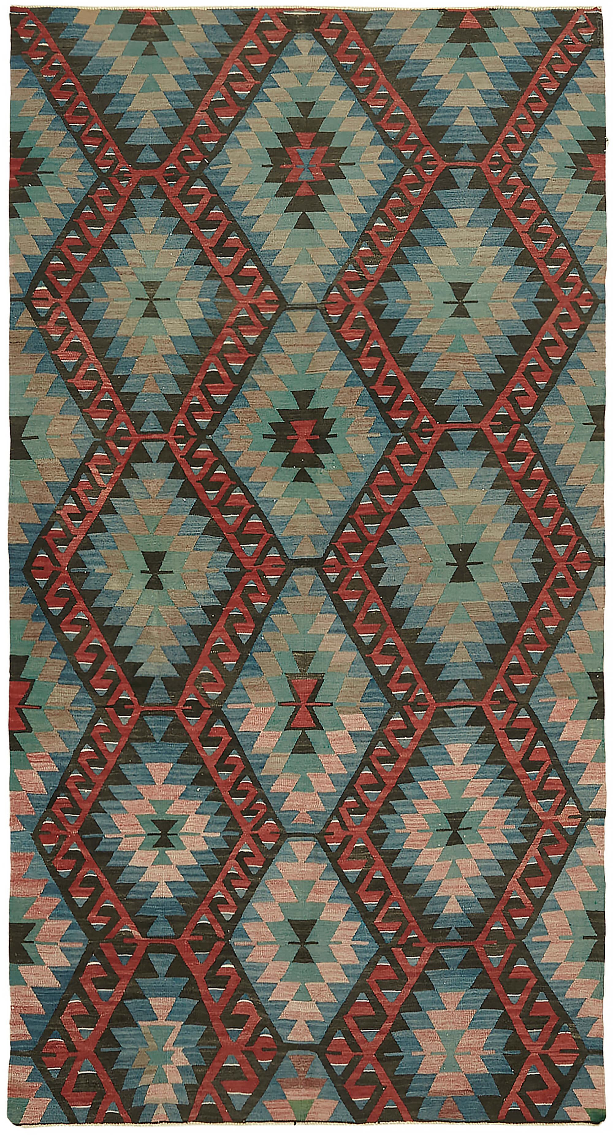 5x10 Multicolor Oriental Kilim Rug - 45971