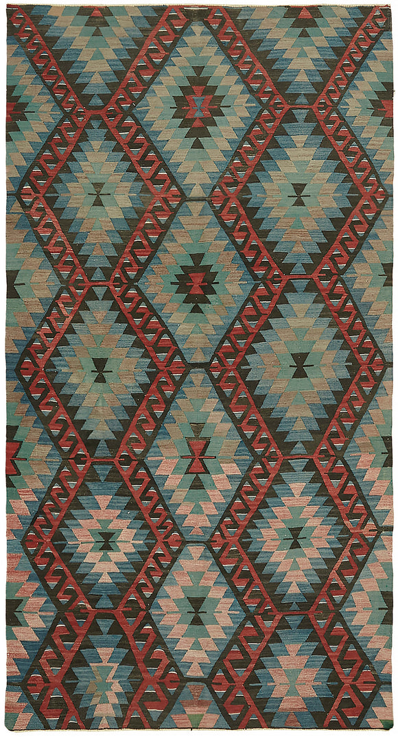 5x10 Multicolor Oriental Kilim Rug - 45971