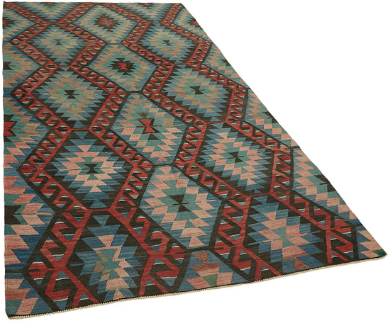 5x10 Multicolor Oriental Kilim Rug - 45971