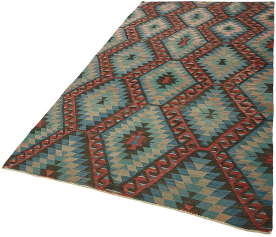 5x10 Multicolor Oriental Kilim Rug - 45971