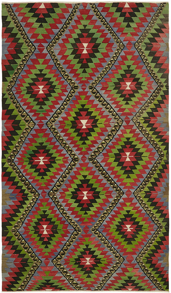 7x11 Multicolor Oriental Kilim Rug - 45974