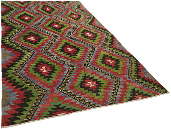 7x11 Multicolor Oriental Kilim Rug - 45974