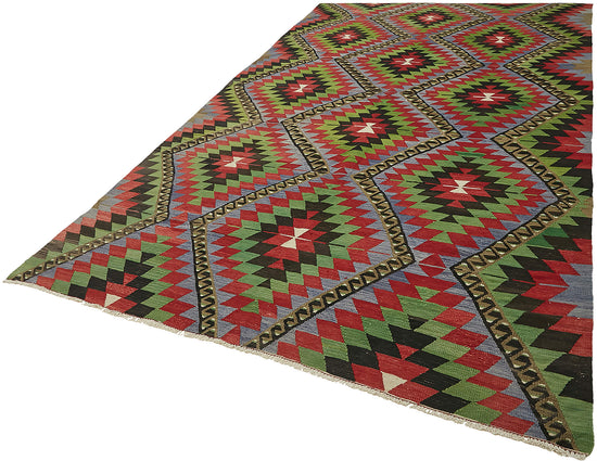 7x11 Multicolor Oriental Kilim Rug - 45974