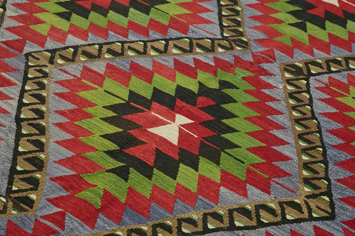 7x11 Multicolor Oriental Kilim Rug - 45974