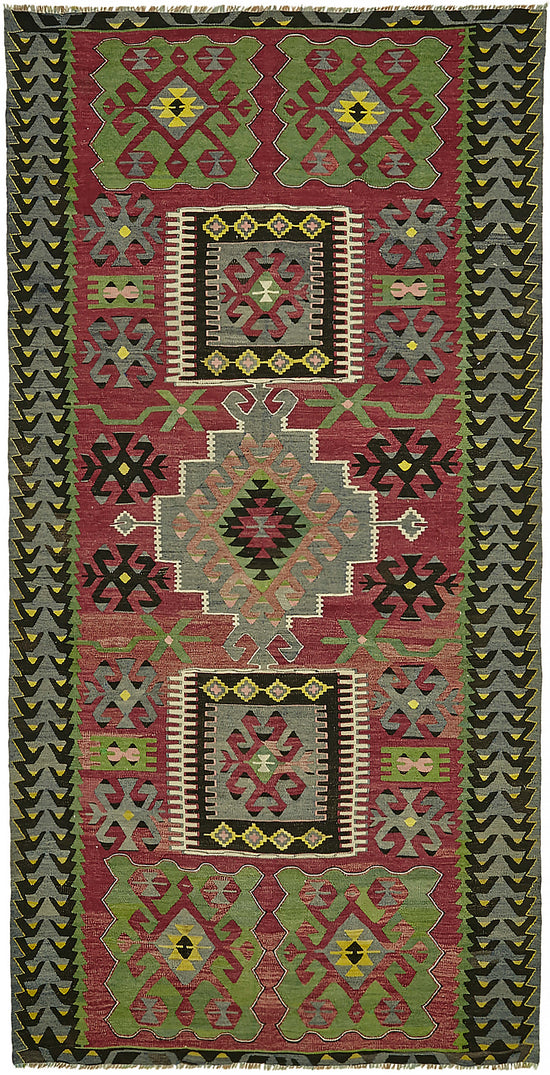 5x10 Multicolor Oriental Kilim Rug - 45977