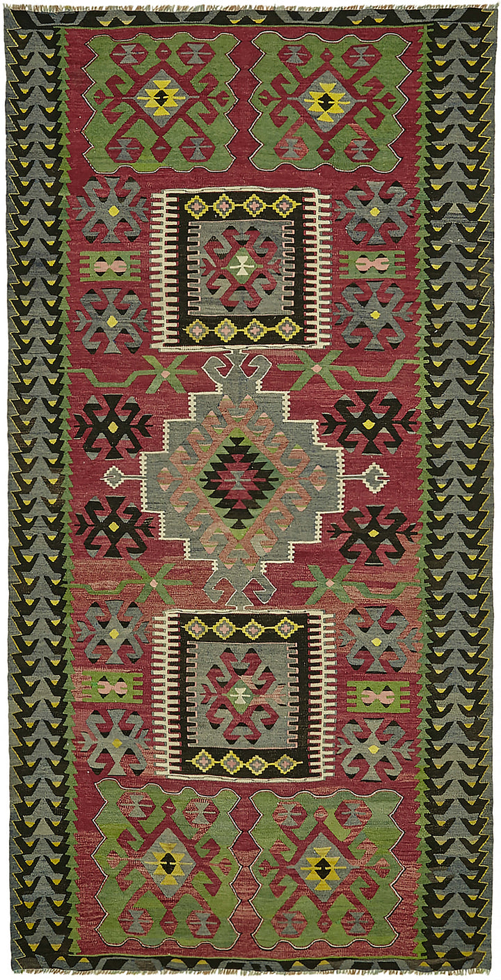 5x10 Multicolor Oriental Kilim Rug - 45977