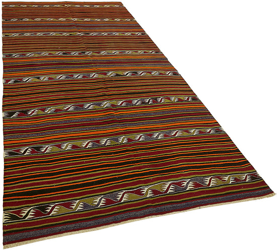 5x11 Multicolor Oriental Kilim Rug - 45986