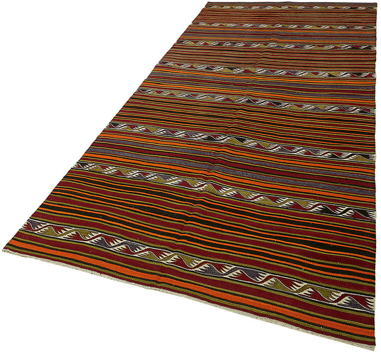 5x11 Multicolor Oriental Kilim Rug - 45986