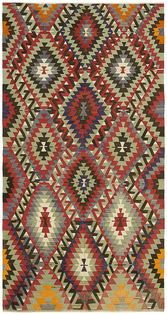 5x10 Multicolor Oriental Kilim Rug - 45988