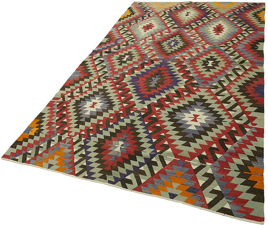 5x10 Multicolor Oriental Kilim Rug - 45988