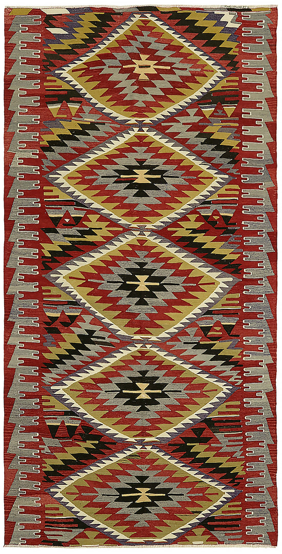 5x10 Multicolor Oriental Kilim Rug - 45989