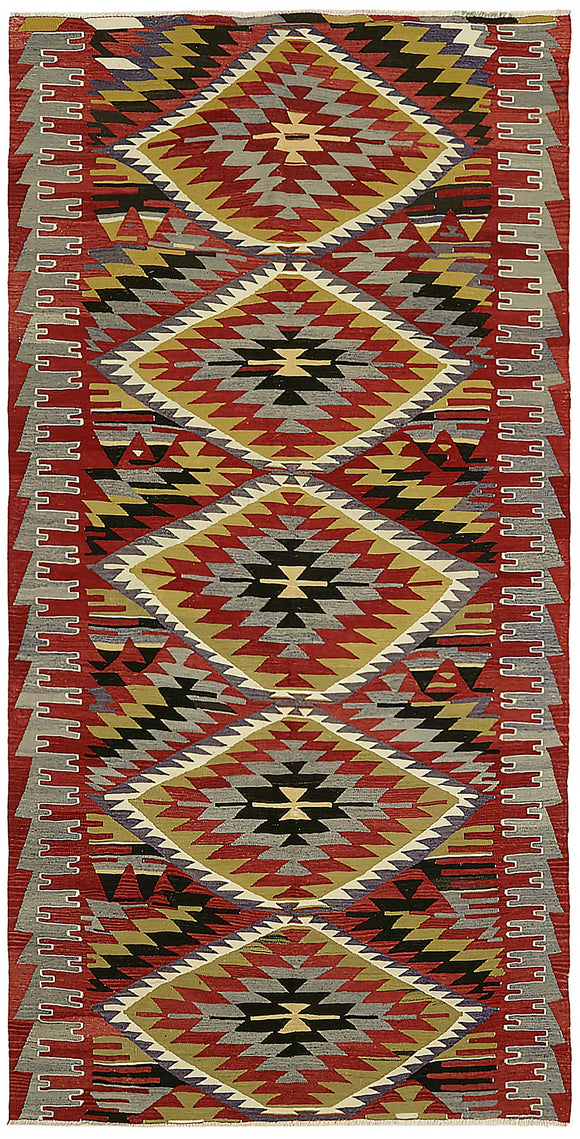 5x10 Multicolor Oriental Kilim Rug - 45989