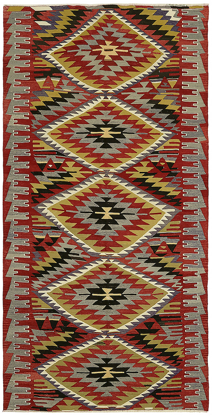 5x10 Multicolor Oriental Kilim Rug - 45989