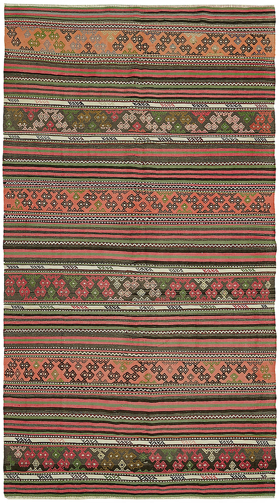 5x10 Multicolor Oriental Kilim Rug - 45992