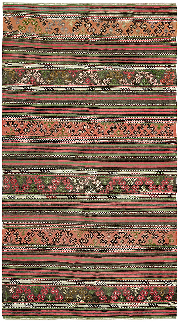 5x10 Multicolor Oriental Kilim Rug - 45992