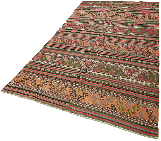 5x10 Multicolor Oriental Kilim Rug - 45992