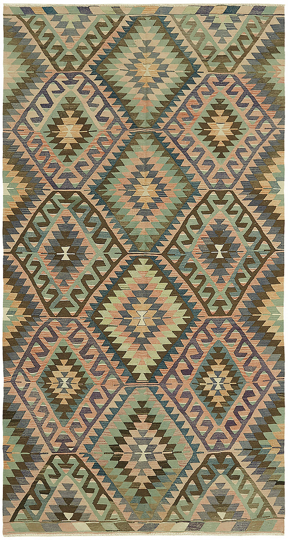 6x11 Multicolor Oriental Kilim Rug - 46002