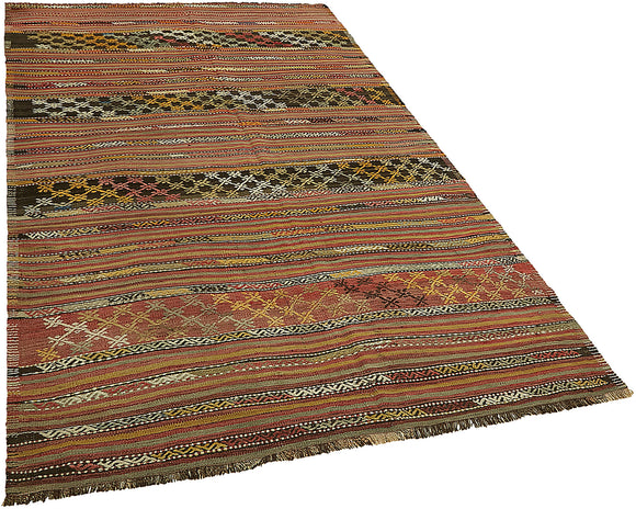 5x8 Multicolor Oriental Kilim Rug - 46007