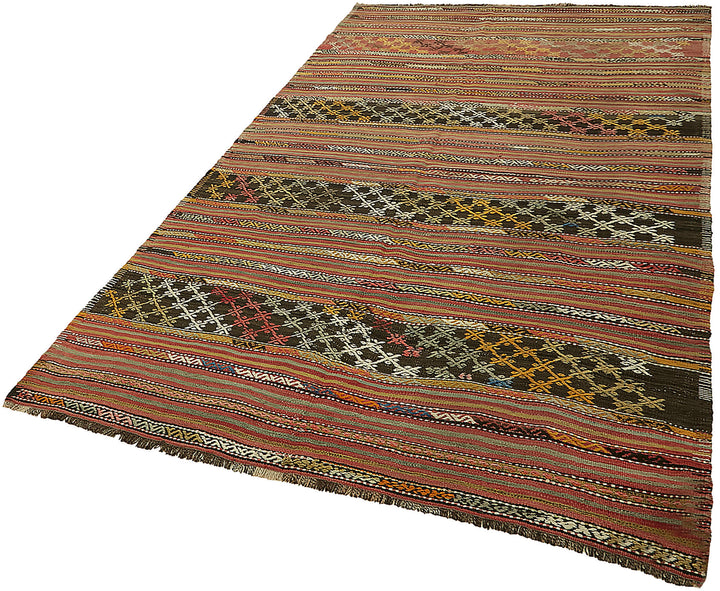 5x8 Multicolor Oriental Kilim Rug - 46007