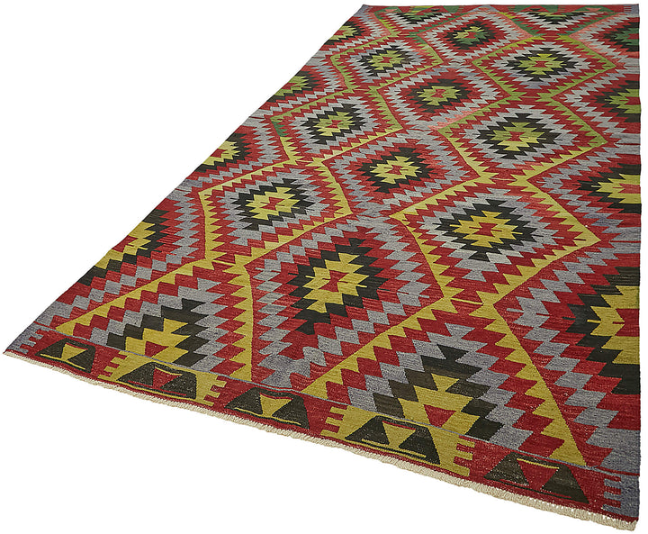 6x11 Multicolor Oriental Kilim Rug - 46015