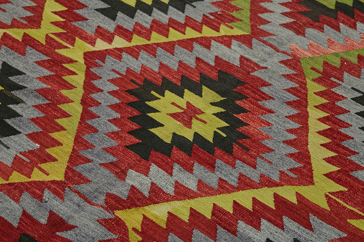 6x11 Multicolor Oriental Kilim Rug - 46015