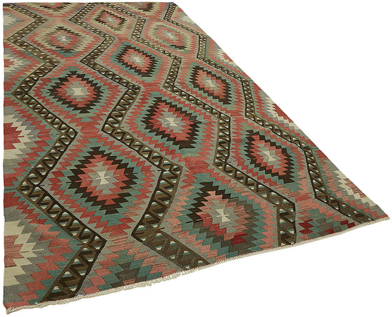 6x12 Multicolor Oriental Kilim Rug - 46016