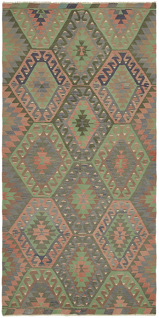 5x11 Multicolor Oriental Kilim Rug - 46017