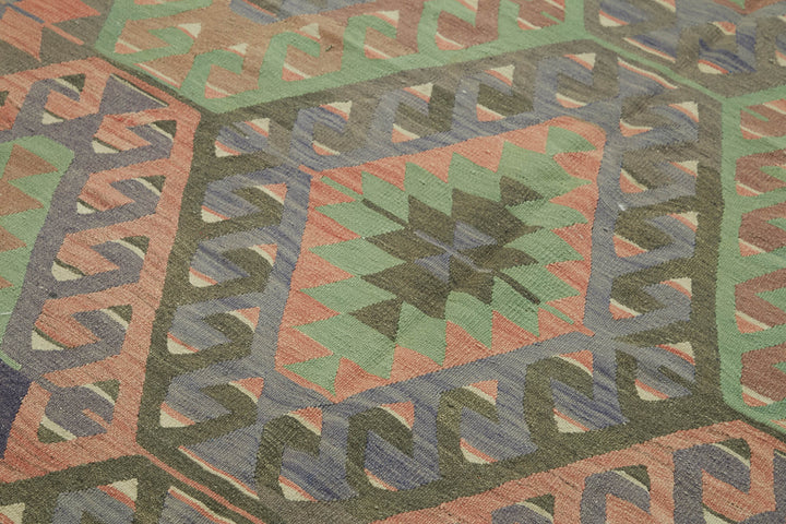 5x11 Multicolor Oriental Kilim Rug - 46017