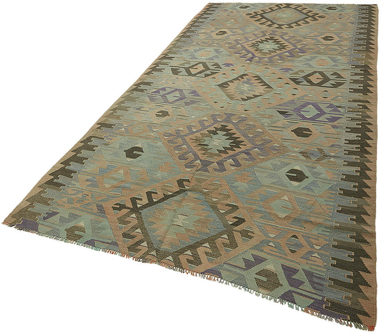 5x11 Multicolor Oriental Kilim Rug - 46023