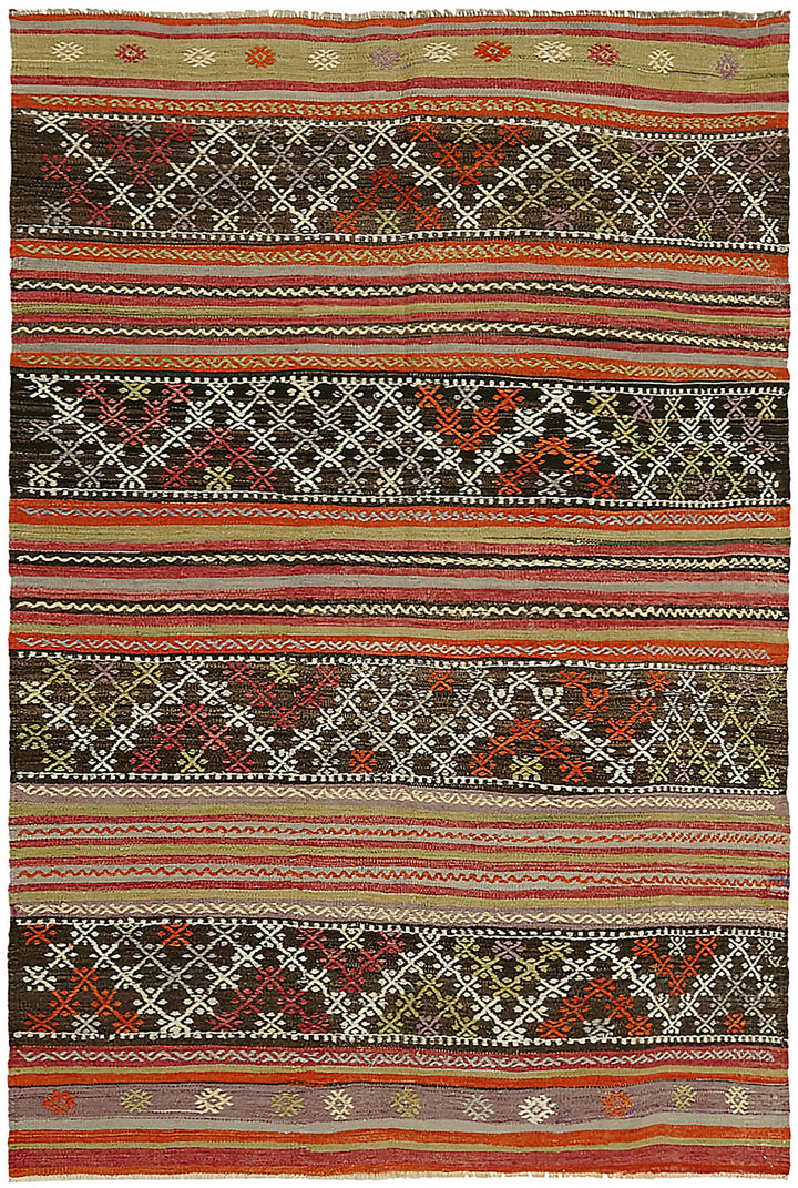 6x8 Multicolor Oriental Kilim Rug - 46029