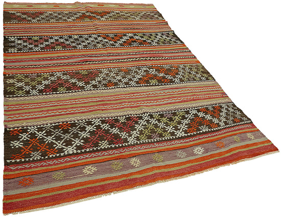 6x8 Multicolor Oriental Kilim Rug - 46029