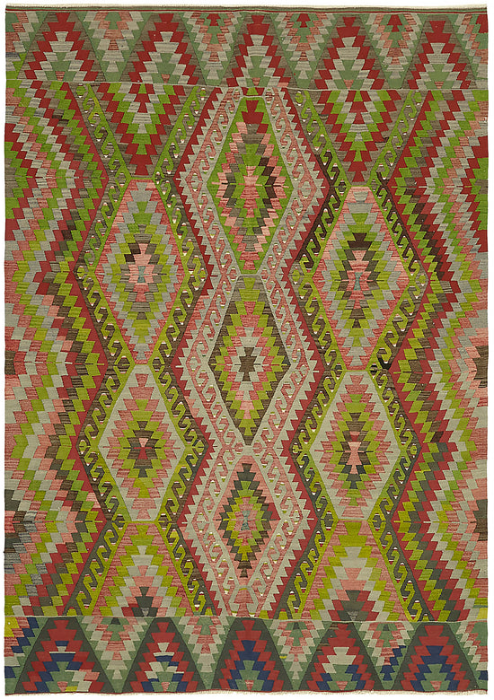 7x9 Multicolor Oriental Kilim Rug - 46032