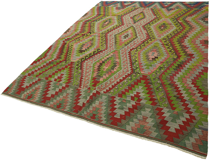 7x9 Multicolor Oriental Kilim Rug - 46032