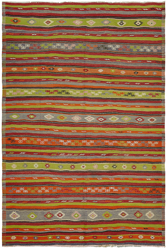 7x10 Multicolor Oriental Kilim Rug - 46035