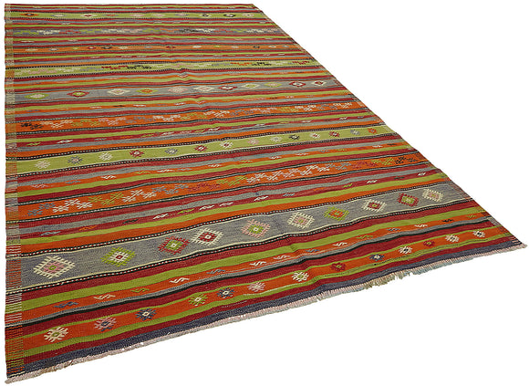 7x10 Multicolor Oriental Kilim Rug - 46035