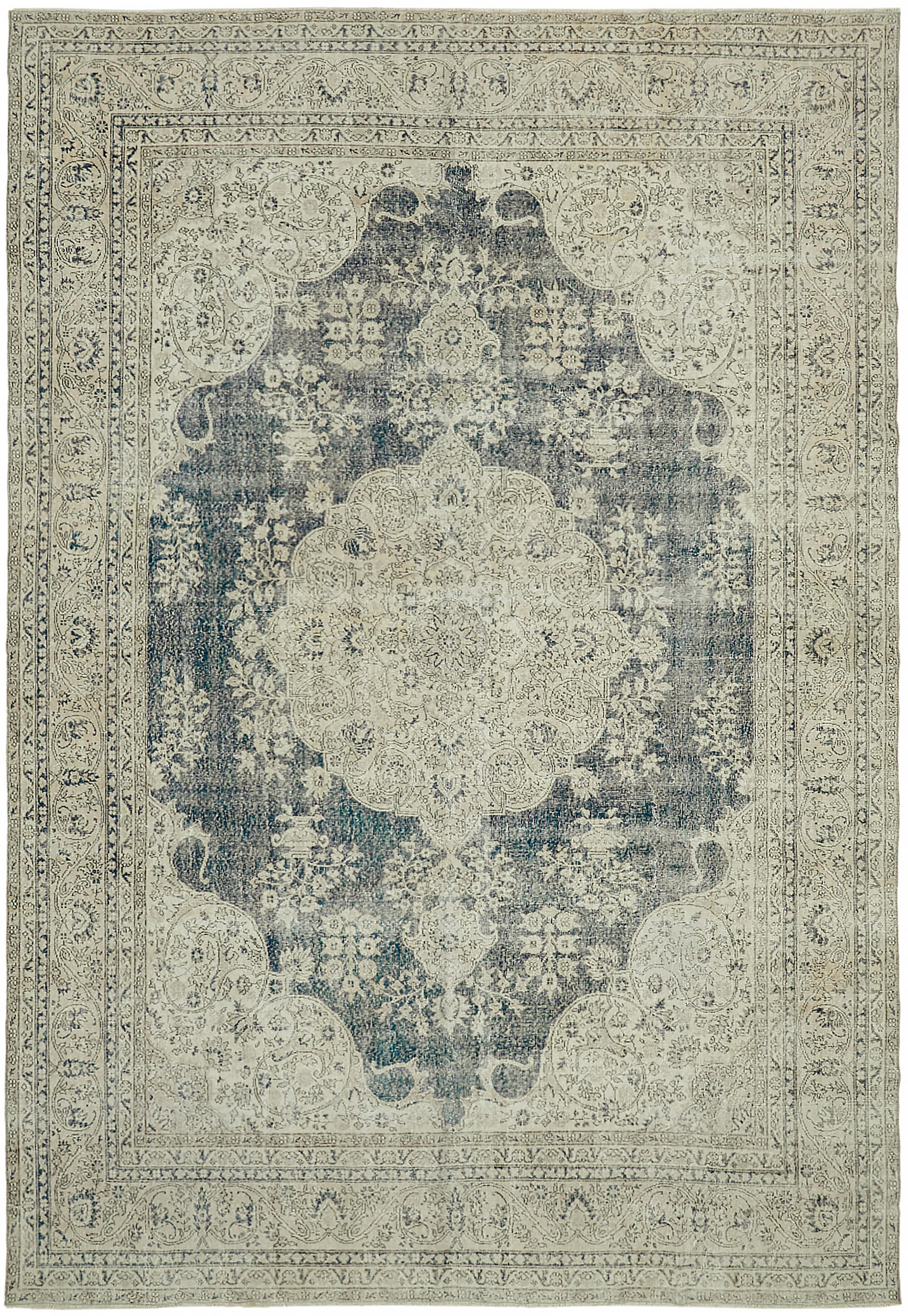 10x14 Beige Vintage Large Area Rug - 46041