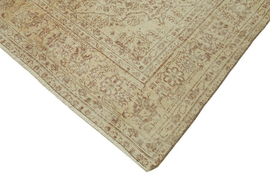 7x11 Beige Turkish Vintage Area Rug - 46044