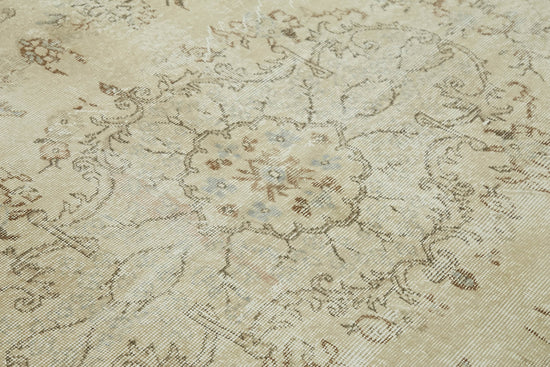 7x11 Beige Turkish Vintage Area Rug - 46046