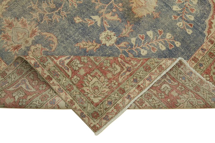 7x11 Beige Turkish Vintage Area Rug - 46057