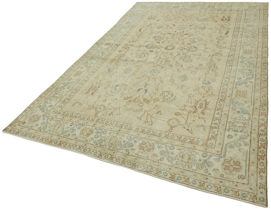 6x10 Beige Turkish Vintage Area Rug - 46062