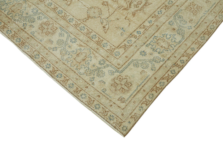 6x10 Beige Turkish Vintage Area Rug - 46062