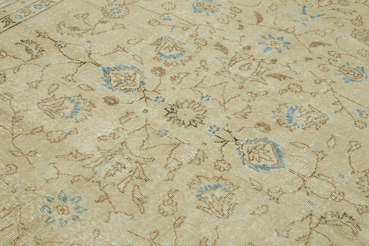 6x10 Beige Turkish Vintage Area Rug - 46062