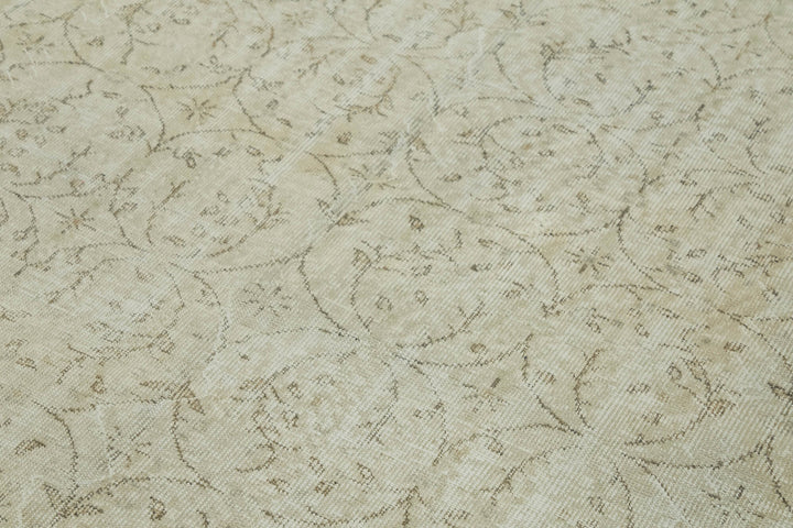 7x10 Beige Turkish Vintage Area Rug - 46065
