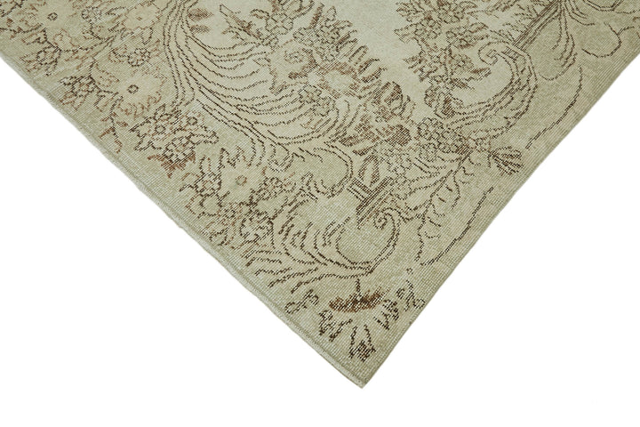 6x10 Beige Turkish Vintage Area Rug - 46067