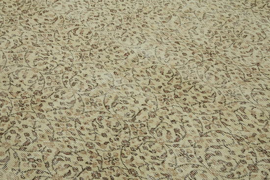 7x10 Beige Turkish Vintage Area Rug - 46069