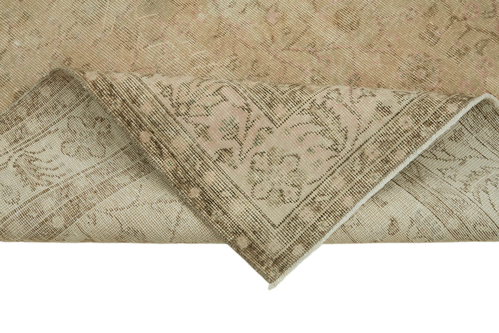 6x10 Beige Turkish Vintage Area Rug - 46070