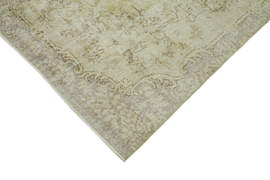 7x10 Beige Turkish Vintage Area Rug - 46071