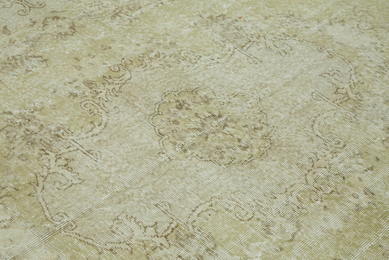 7x10 Beige Turkish Vintage Area Rug - 46071