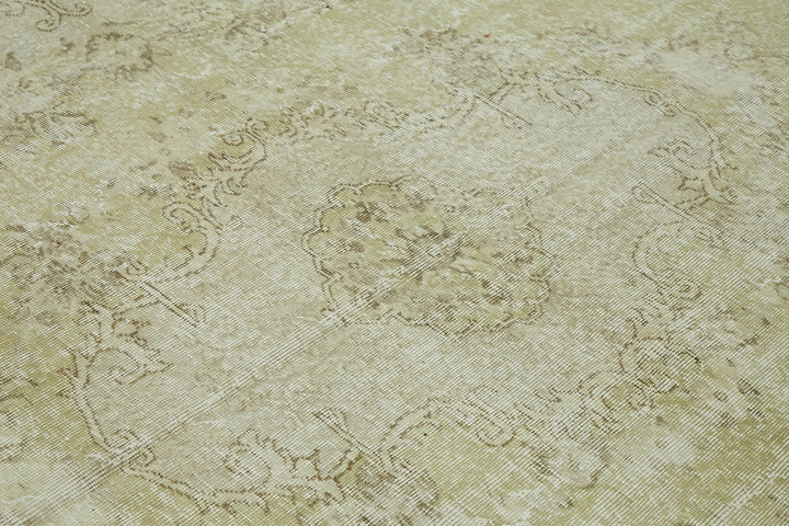 7x10 Beige Turkish Vintage Area Rug - 46071
