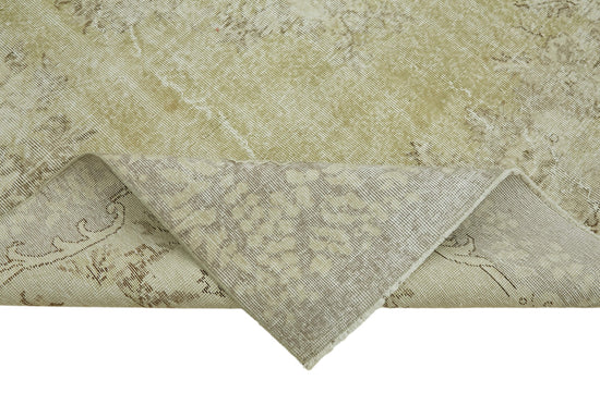 7x10 Beige Turkish Vintage Area Rug - 46071